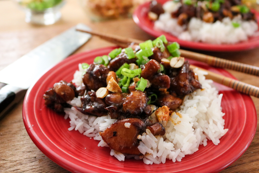 Plated-Food-Kung-Pao-Chicken-6301-cropped JLO Kitchens lifestyle image of Kung Pao chicken